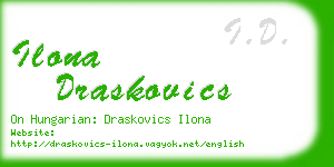 ilona draskovics business card